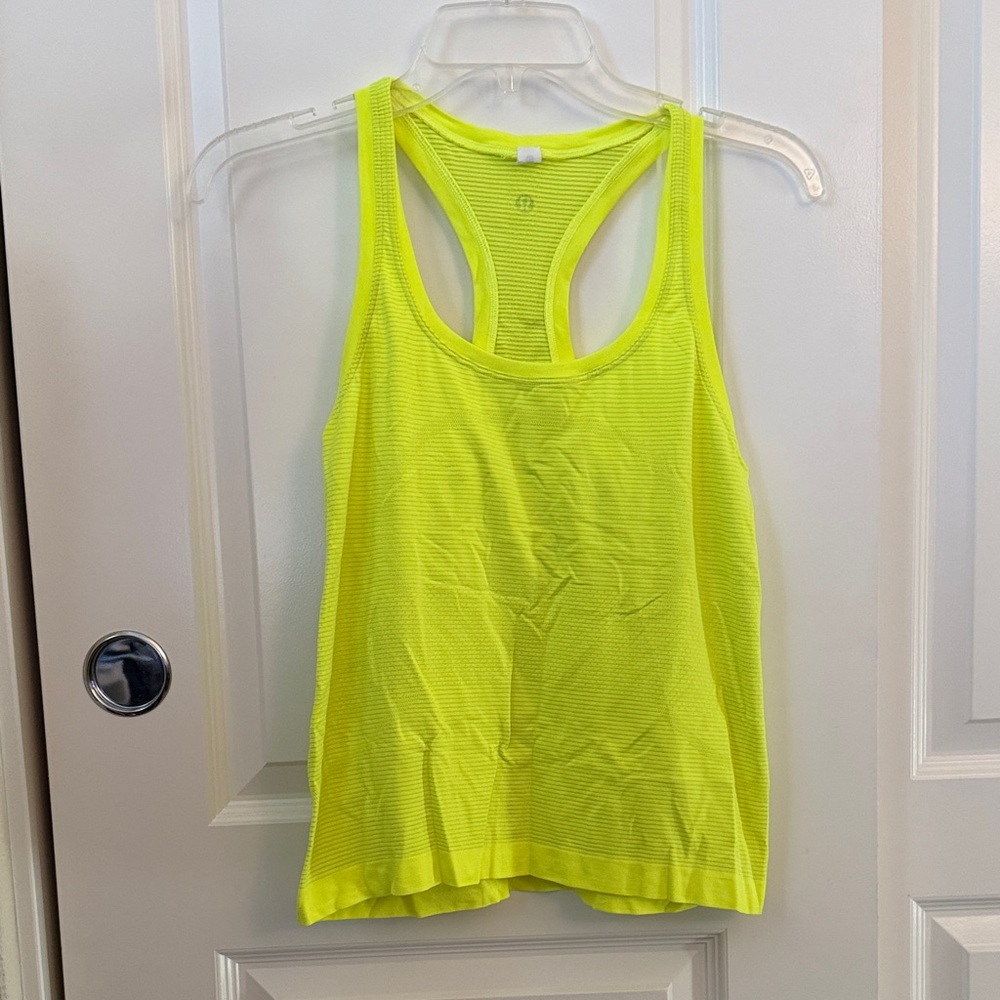 Lululemon Swiftly Tech Racerback Tank Top Hip Length highlight yellow 8